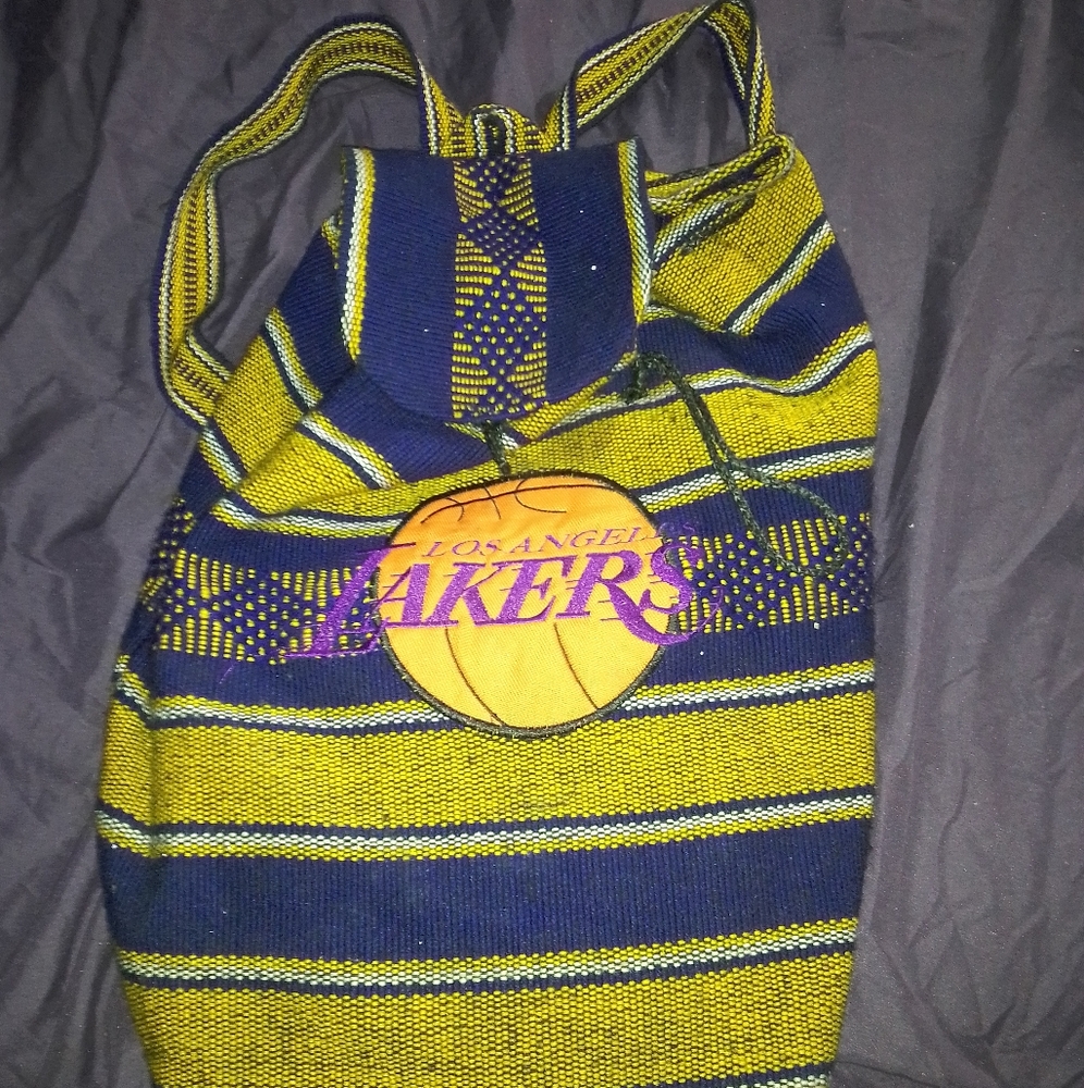 RARE NBA Los Angeles LAKERS Light weight Knitted Baja Backpack